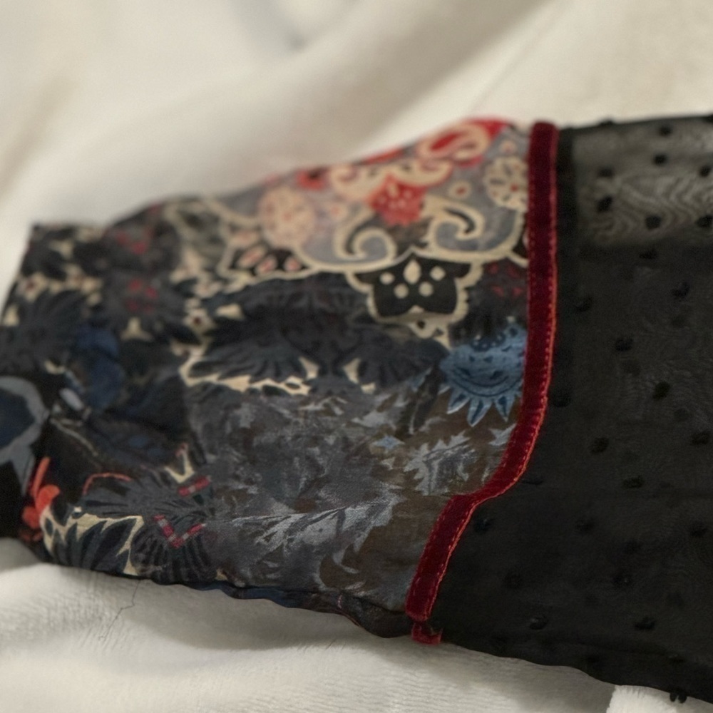 Double D Ranch “Lakota” Gypsy velvet trimmed bejeweled dress NWOT - Picture 11 of 13